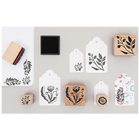 Paper-Poetry-Stempelset-Romantic-Flowers-6teilig-mit-Schwarzen-Stempelkissen-in-Beispielfoto