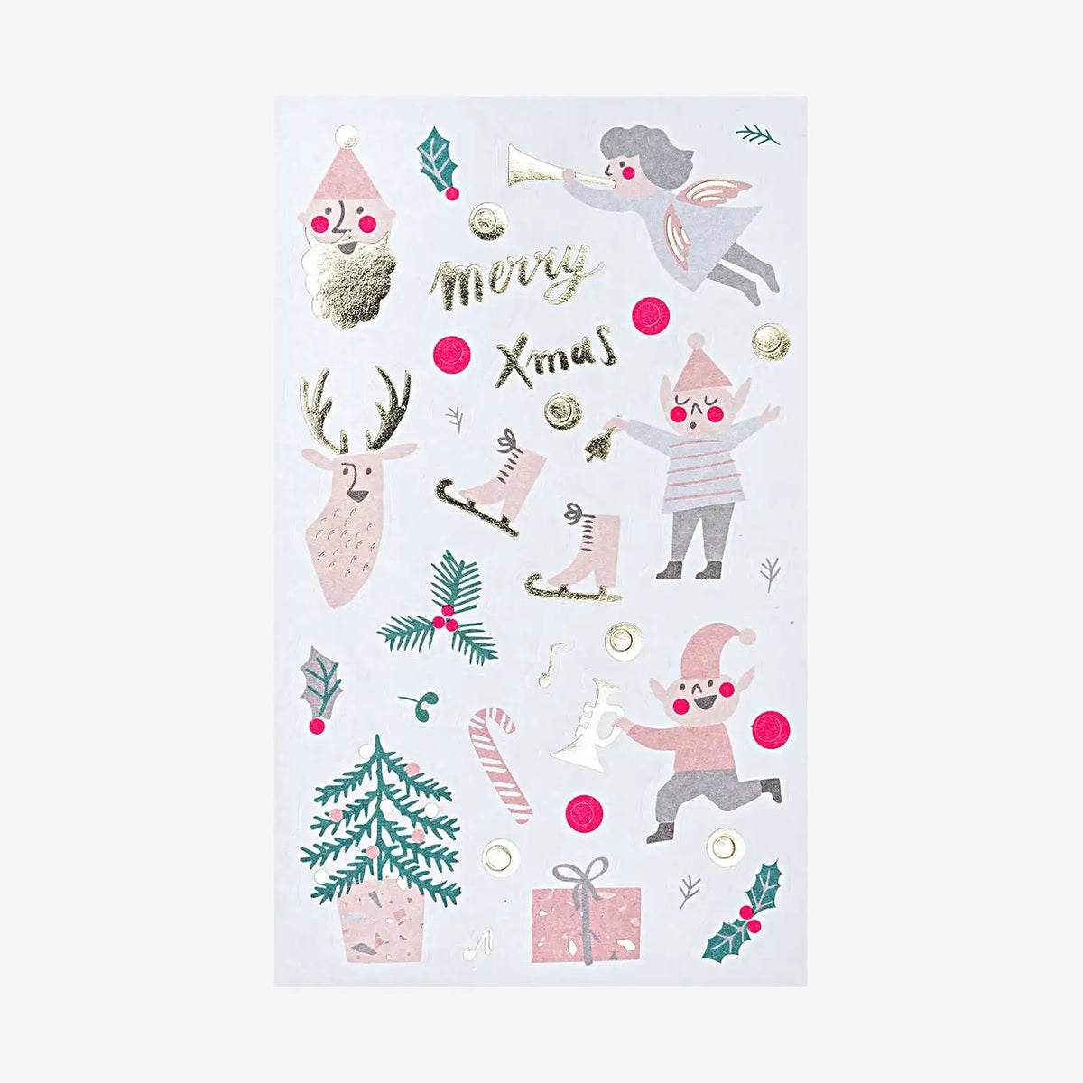 Paper-Poetry-Sticker-Jolly-Christmas-pastell-4-Blatt-Produktansicht-Stickerbogen