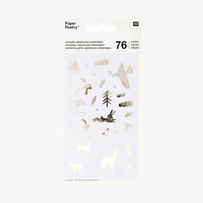 Paper-Poetry-Sticker-Nostalgic-Christmas-weiss-76-Stueck-Stickerbogen-1