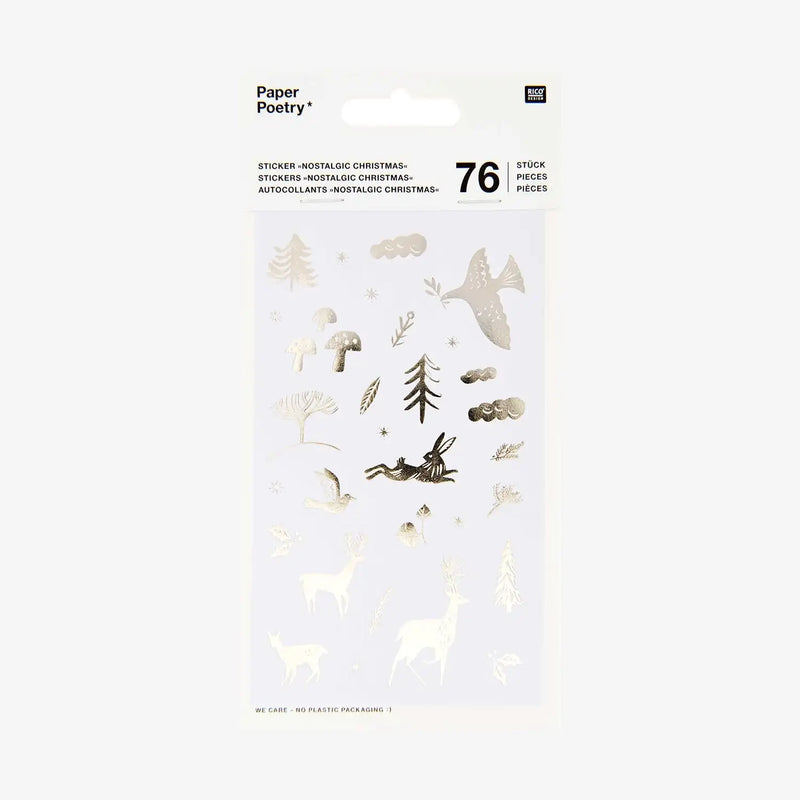 Paper-Poetry-Sticker-Nostalgic-Christmas-weiss-76-Stueck-Stickerbogen-1
