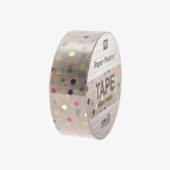 Paper-Poetry-Tape-Crafted-Nature-Punkte-blau-15mm-10m-washi-Tape-1