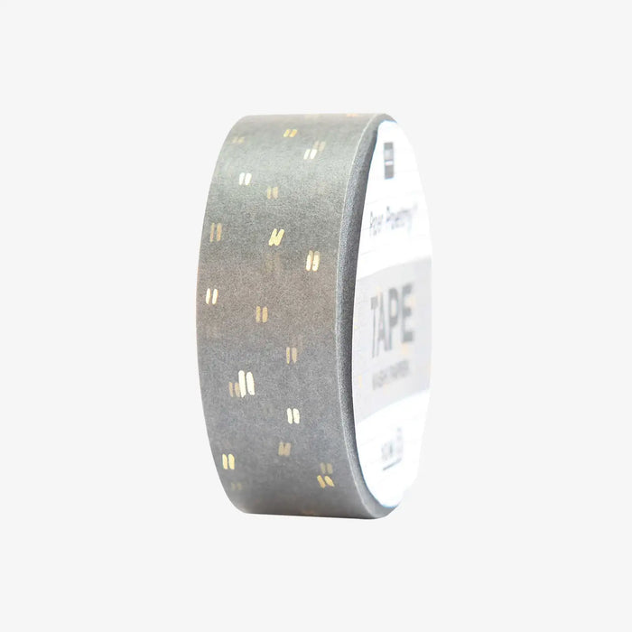 Washi Tape / Struktur grau-gold