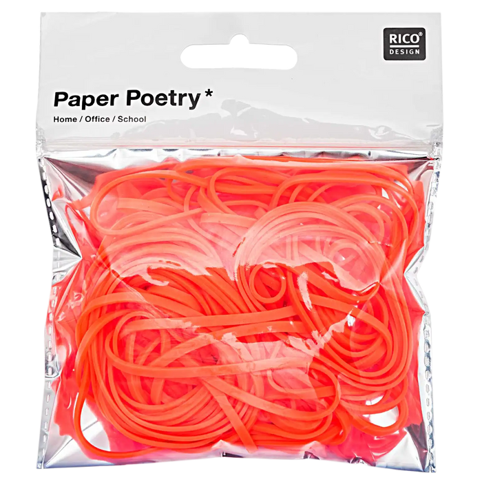 Paper Poetry / Gummibänder / neonorange 45g