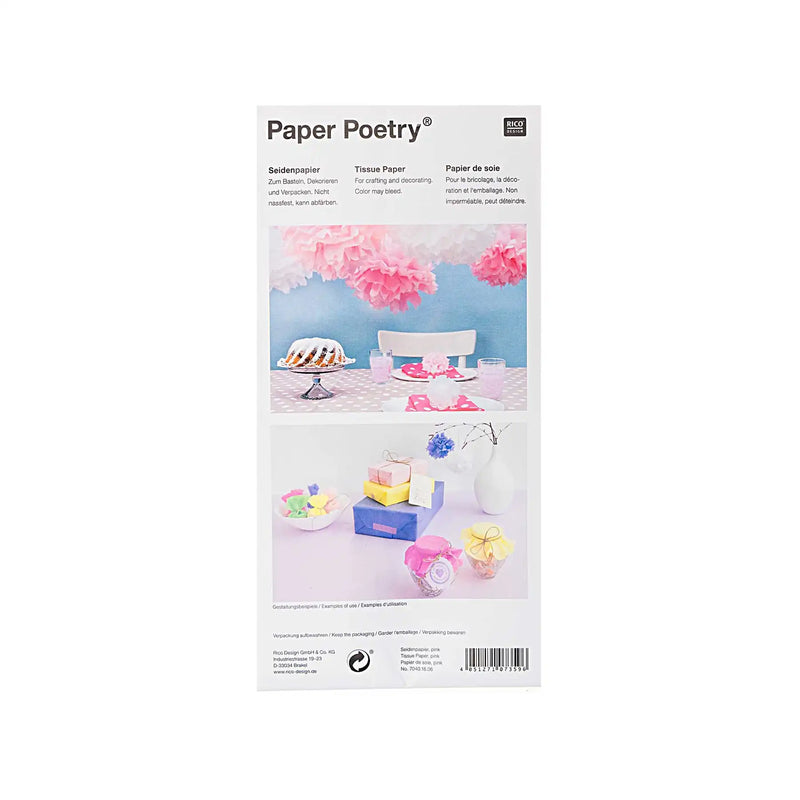 Paper Poetry / Seidenpapier / Blau sortiert / 50x70cm/ 5 Bögen