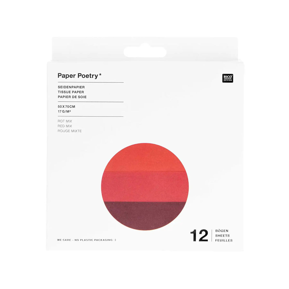 Paper Poetry / Seidenpapier / Rot Mix / 50x70cm/ 12 Bögen