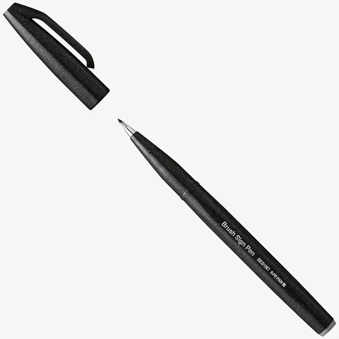 Pentel | Sign Pen Brush |  SES15C-A | schwarz