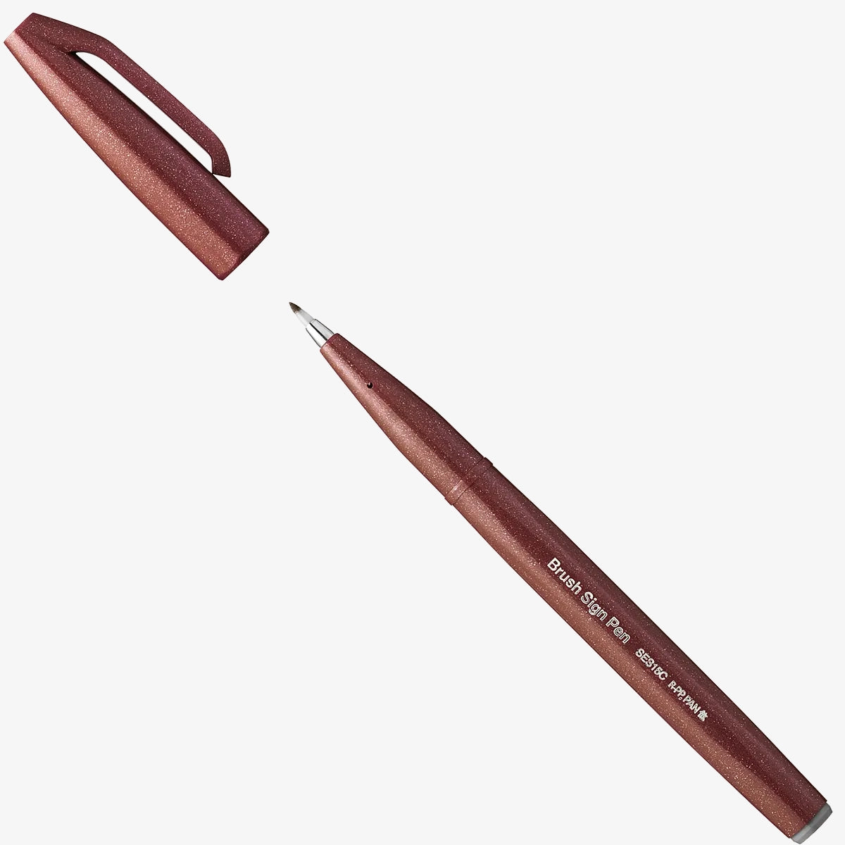 Pentel-Sign-Pen-Brush-SES15C-E_brown-Stift-offen-mit-kappe
