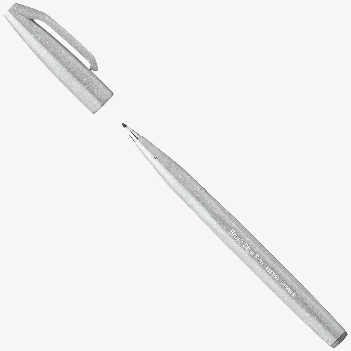 Pentel-Sign-Pen-Brush-SES15C-N2X-Light-Grey-Stift-offen-mit-kappe