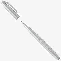 Pentel-Sign-Pen-Brush-SES15C-N2X-Light-Grey-Stift-offen-mit-kappe