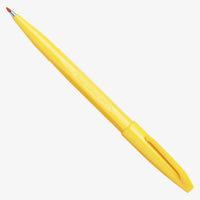 Pentel-Sign-Pen-S520-Y-Faserschreiber-Gelb-Stift-KAppe-Hinten-aufgesteckt