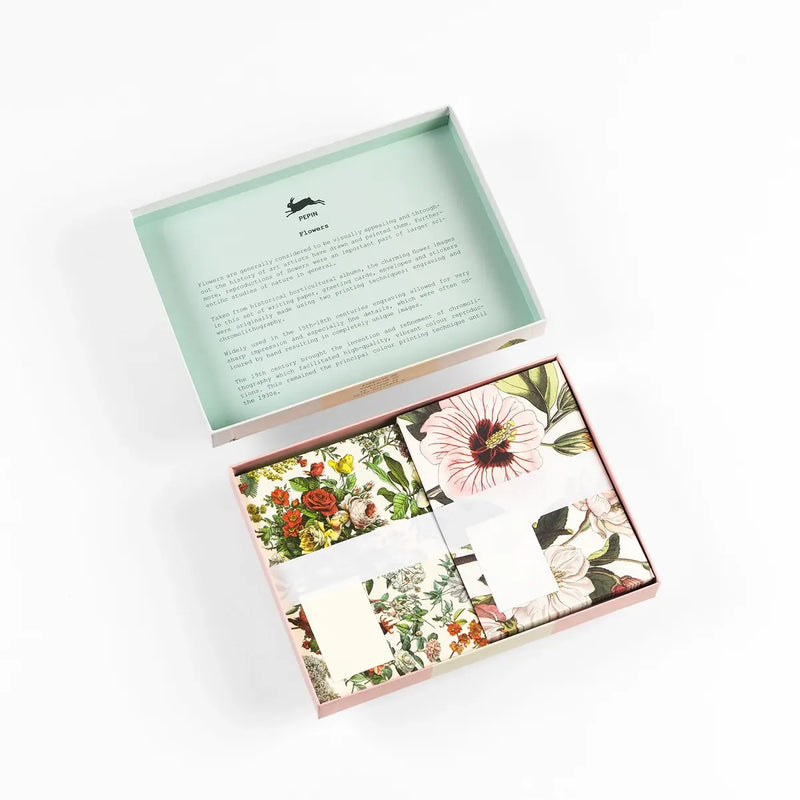 Briefpapier Set / Blumen-Korrespondenzset