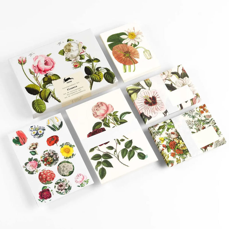 Briefpapier Set / Blumen-Korrespondenzset
