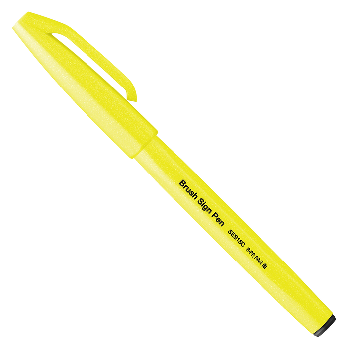 Pinselstift-Brush-Sign-Pen-neon-gelb-SES15C-FGX-geschlossen-mit-Kappe-produktansicht_