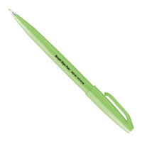 Pinselstift-Brush-Sign-Pen-neon-gruen-SES15C-FKX-geoeffnet-mit-Kappe-produktansicht