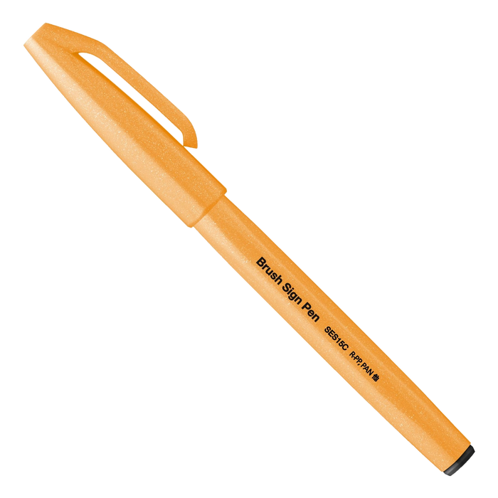 Pinselstift-Brush-Sign-Pen-neon-orange-SES15C-FFX-geschlossen-mit-Kappe-produktansicht