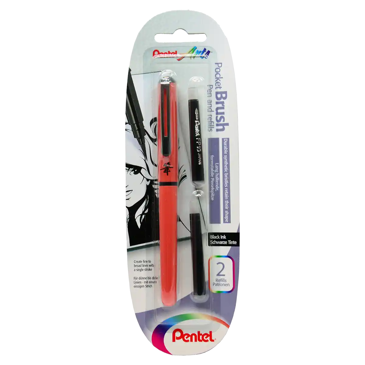 Pentel / Pocket Brush Pen / Brush Pen / Pinselstift / GFKP3-AX