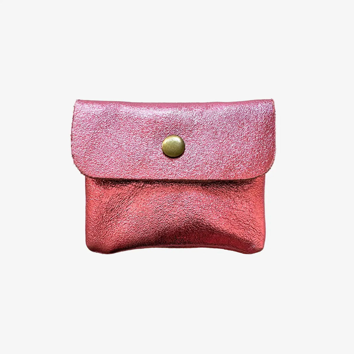 Portemonnaie-Leder-Electro-Rainbow-Muenz-Kartenetui-11x8x2cm-Metallic-Pink-Produktansicht