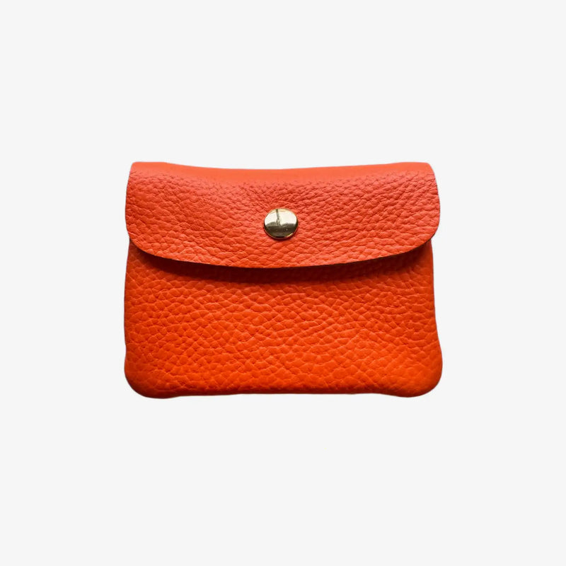 Portemonnaie-Leder-Electro-Rainbow-Muenz-Kartenetui-11x8x2cm-Orange-Produktansicht