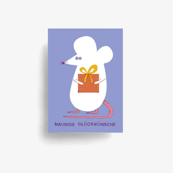 Postkarte / Mausige Glückwünsche