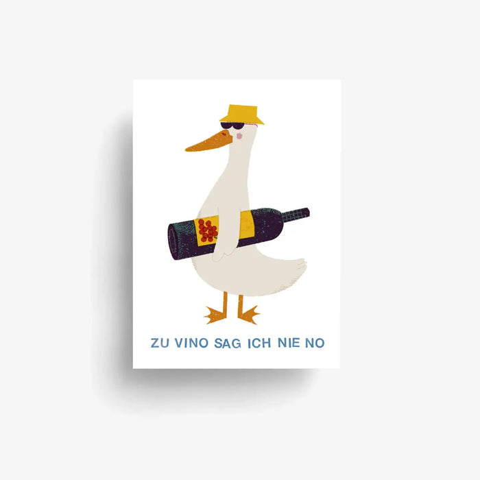 Postkarte / Zu Vino sag ich nie No