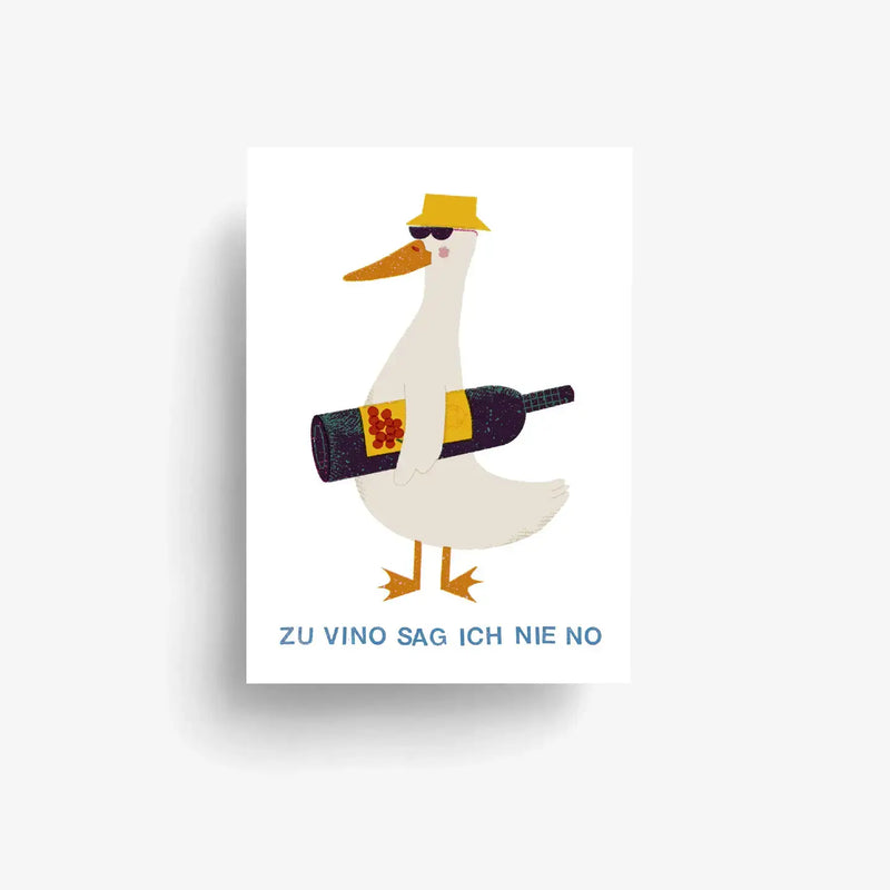Postkarte / Zu Vino sag ich nie No
