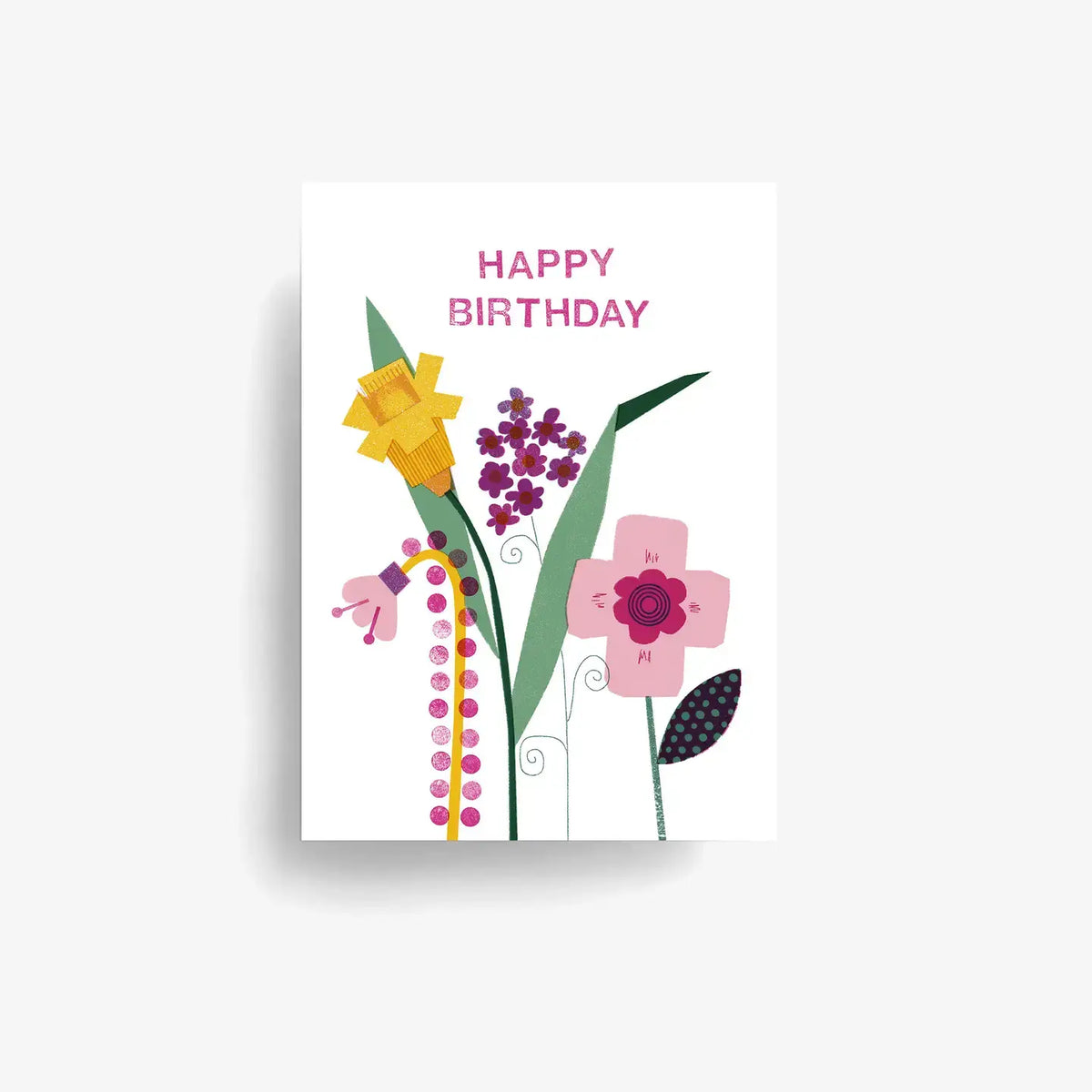 Postkarte / Happy Birthday Blumen