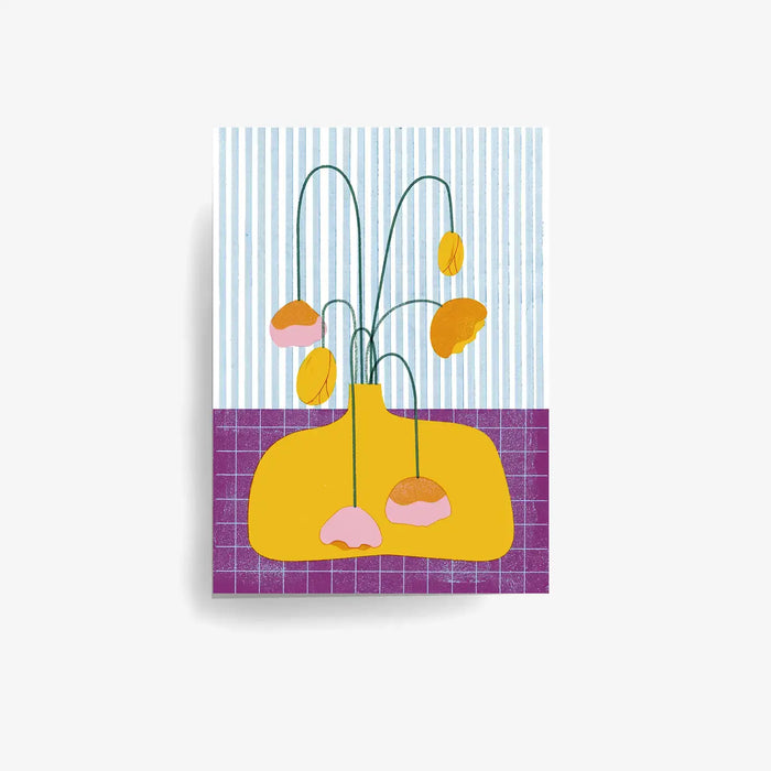 Postkarte / Gelbe Blume