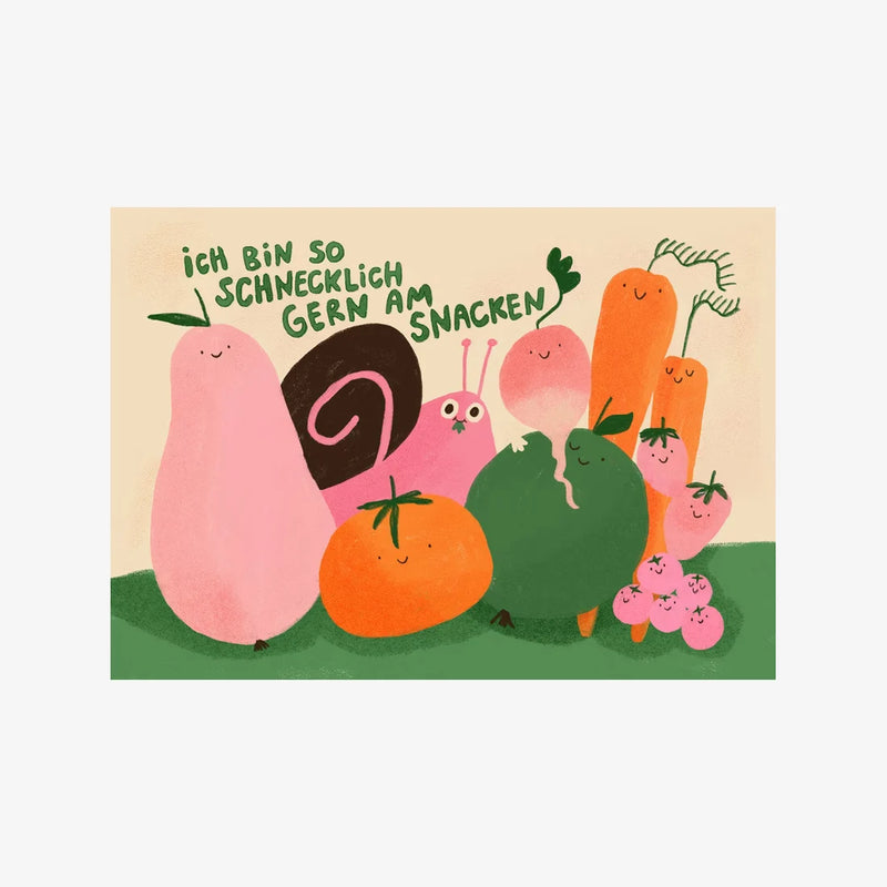 Postkarte / 143 / Schnecklich gerne Snacken