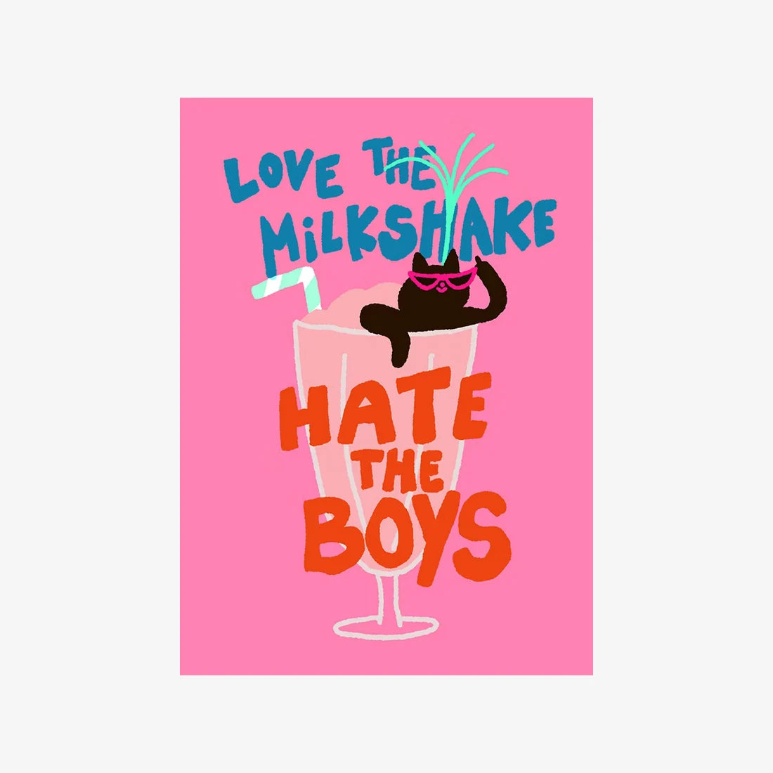 Postkarte / 104 / Love the Milkshake