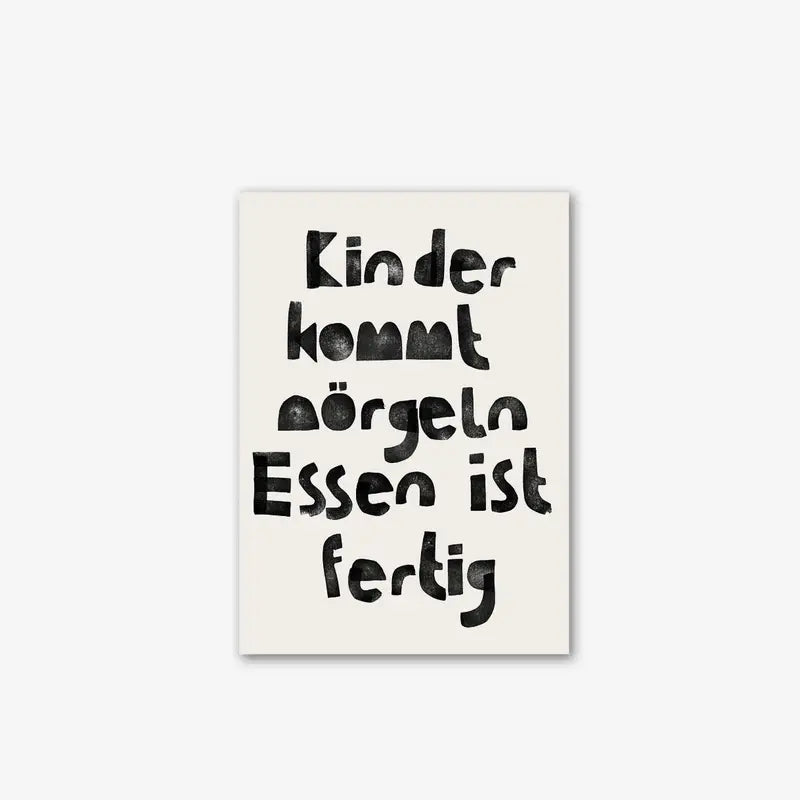 Postkarte / Kinder kommt nörgeln, essen ist fertig