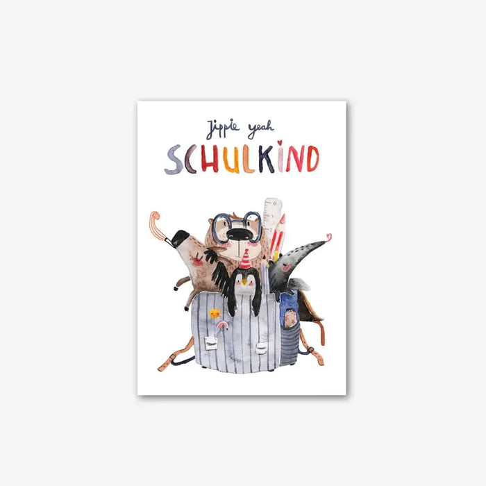 Postkarte / Jippie yeah Schulkind