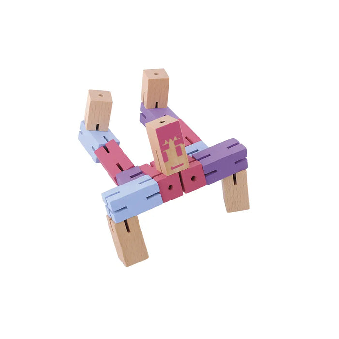 "Puzzle Boy" / aus Holz, violett, lila, hellblau