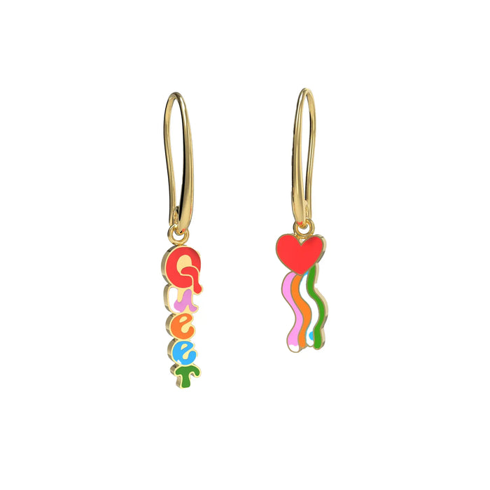 Ohrringe / Creolen / Queer-Herzohrringe / LGBTQ+-Pride-Statement-Schmuck