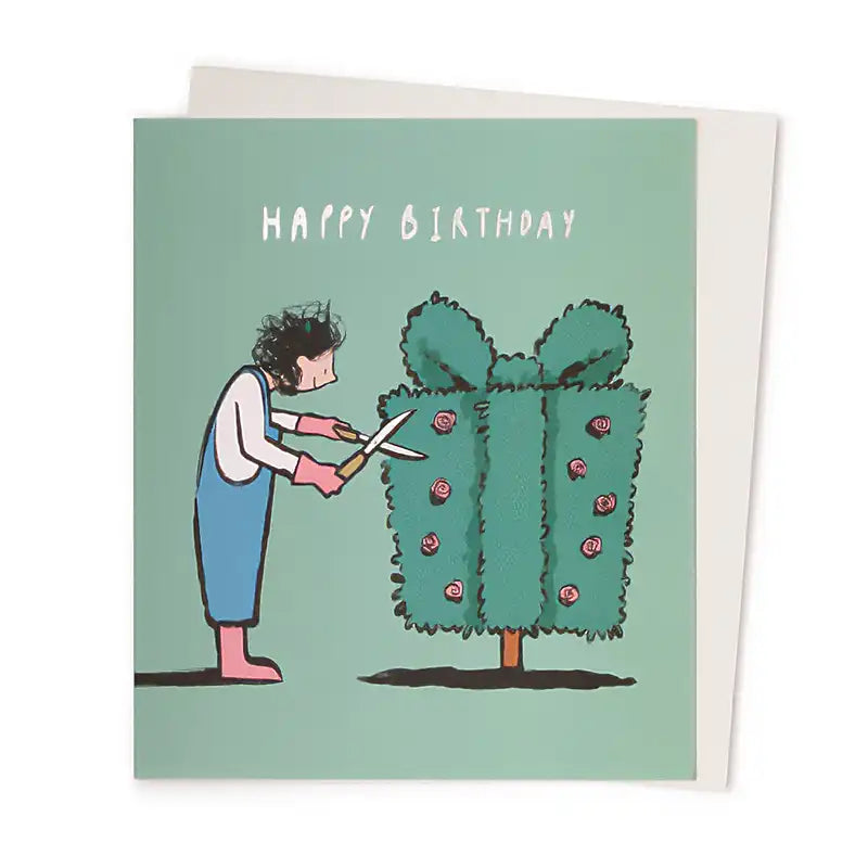 Klappkarte / weissem Umschlag / Peter Ryan / Happy Birthday