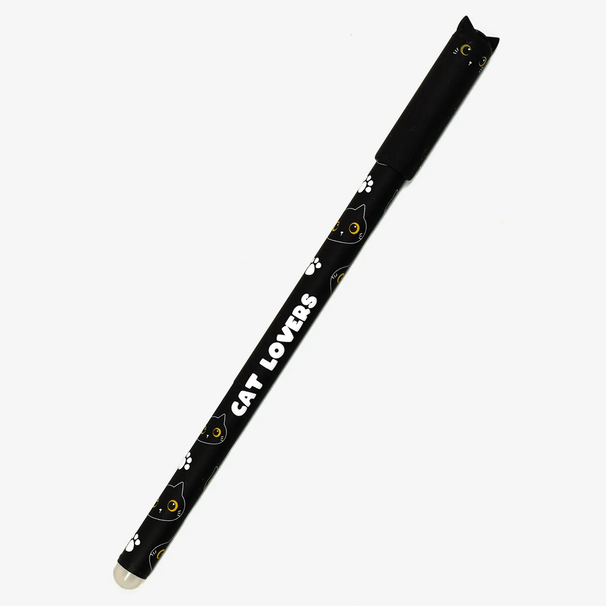 Radierbarer-Stift-mit-Katzen-Print-Schwarz-Cat-Lovers-Pro