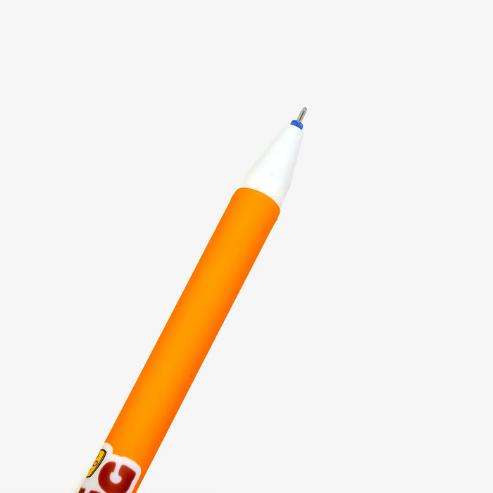 Radierbarer-Stift-mit-Loewen-Print-Orange-Tiny-King-Produktansicht-Stiftspitze