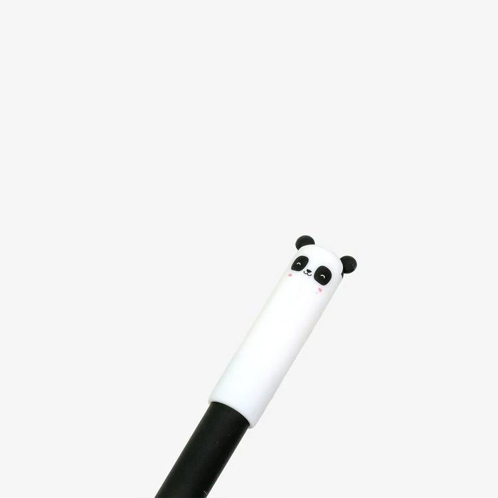 Radierbarer-Stift-mit-Panda-Print-Weiss-Schwarz-Pandastic-Produktansicht-Stiftekappe