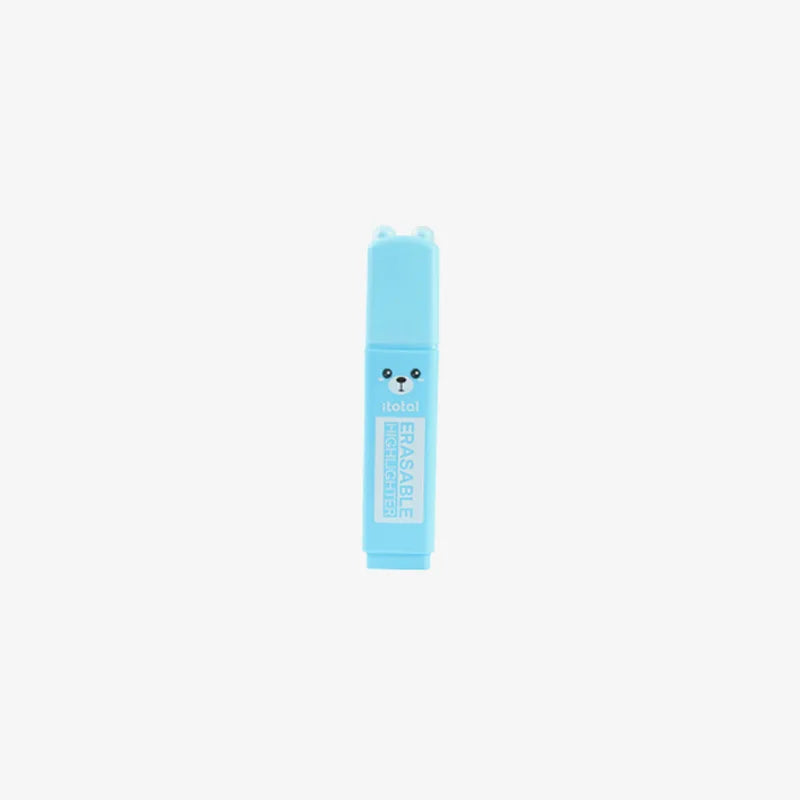 Radierbarer-_Stift-Textmarker-Hellblau-Baer-Macaron-Produktansicht