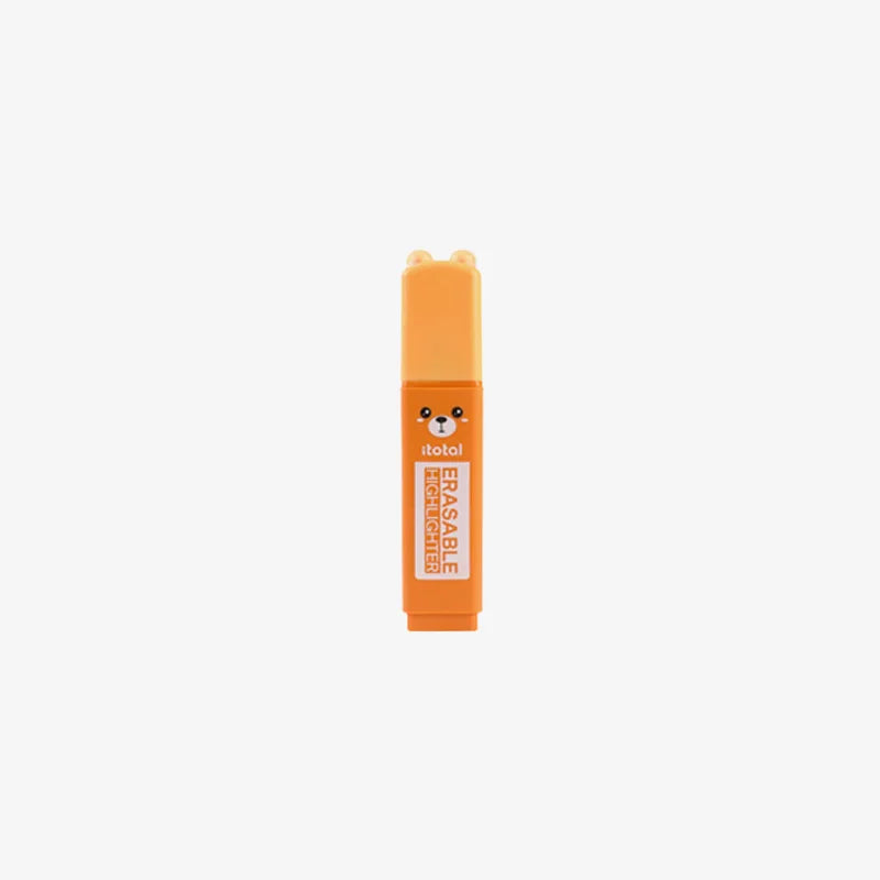 Radierbarer-_Stift-Textmarker-Orange-Baer-Macaron-Produktansicht