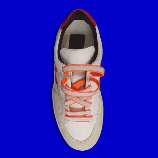 Reflektierende Schnürsenkel / orange grau