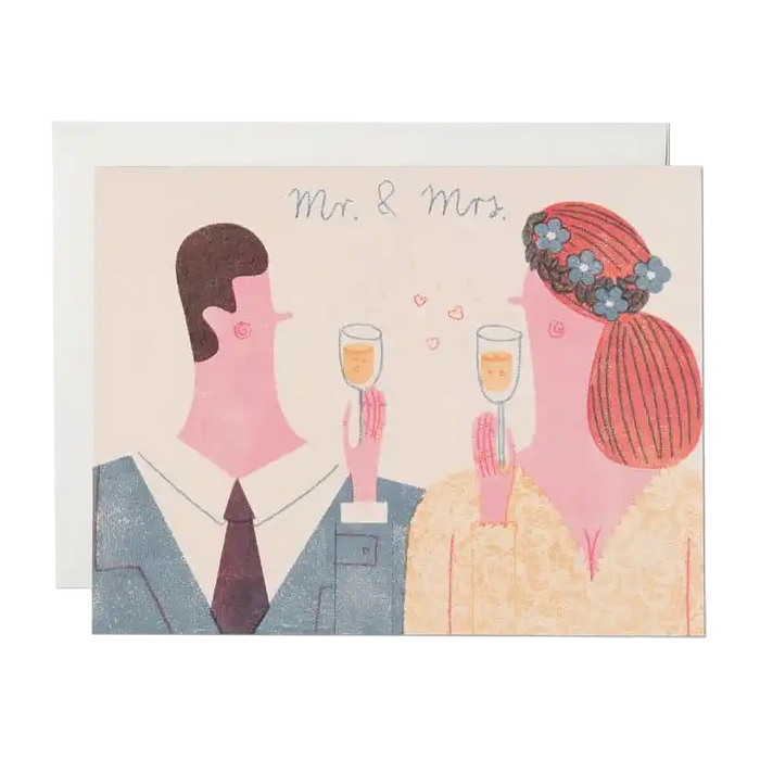 Hochzeitskarte / Mr. und Mrs.