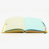 Rezepte-registerbuch-A5-280seiten-LINIERT-8Farben-cover-Retroacrylleinen-Farbe-Gelb-innenansicht-2