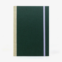 Rezepte-registerbuch-A5-280seiten-LINIERT-8Farben-cover-Retroacrylleinen-Farbe-dunklesgruen