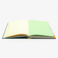 Rezepte-registerbuch-A5-280seiten-LINIERT-8Farben-cover-Retroacrylleinen-Farbe-hellesBlau-innenansicht-2
