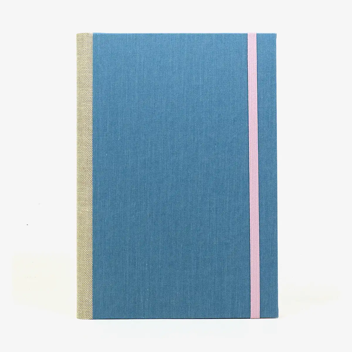 Rezepte-registerbuch-A5-280seiten-LINIERT-8Farben-cover-Retroacrylleinen-Farbe-hellesBlau