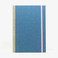 Rezepte-registerbuch-A5-280seiten-LINIERT-8Farben-cover-Retroacrylleinen-Farbe-hellesBlau