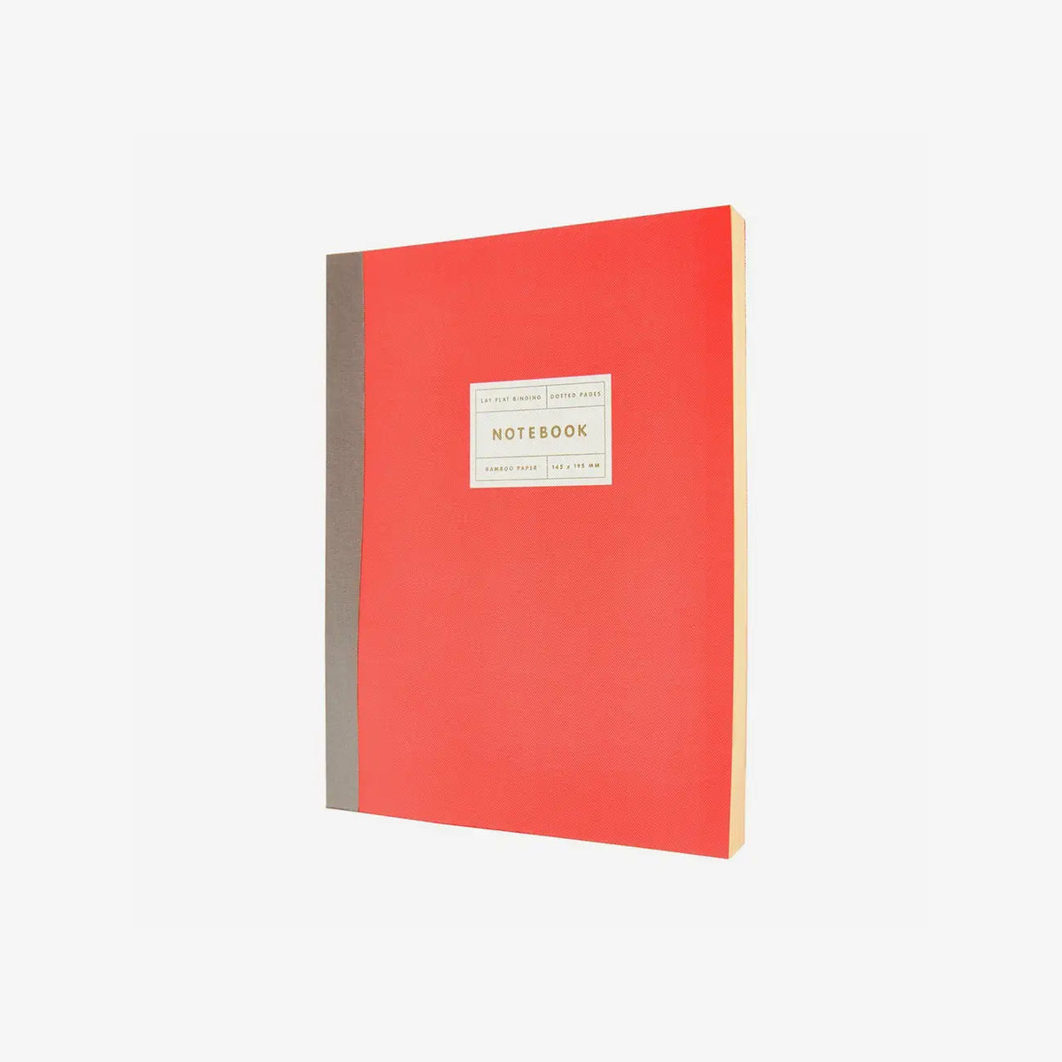 Rico-Design-Notizbuch-dotted-GroesseS-Neonrot-80Seiten-100gm2-Goldschnitt-cover-seitlich-von-vorn