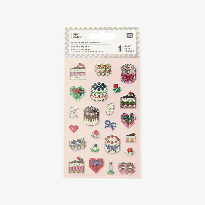 RRico-Design-Puffy-Sticker-Eye-Candy-Torten-1Bogen-Stickerbogen-Produktansicht-in-Verpackung
