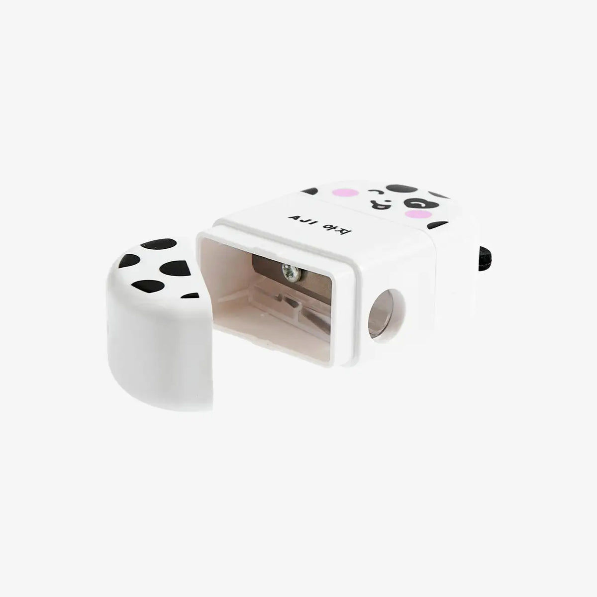 Rico-Design-Radiergummi-mit-Anspitzer-Hund-32x18x51mm-Produktansicht-geoeffnet-Spitzer