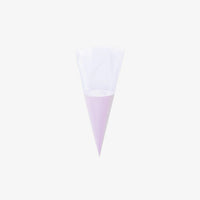 Schultüte  / Zuckertüte / Rohling / mit Tüllverschluss und Glitter / 20cm / violett